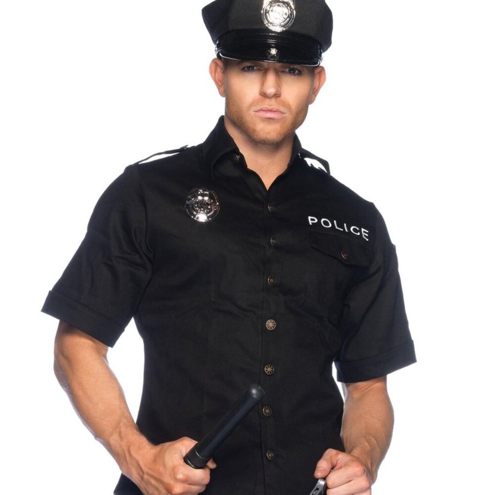 Leg Avenue Men's 4 Pc Cuff 'Em Cop Costume Size M